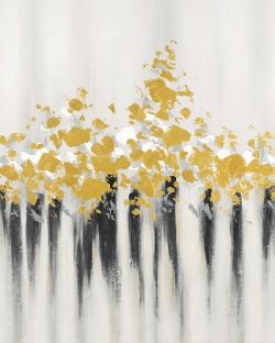 Abstract gold flowers 