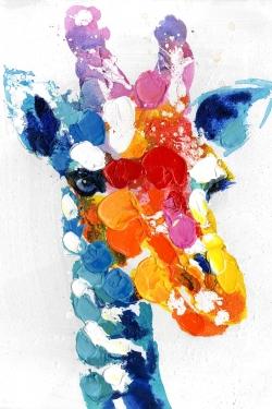 Color spotted abstract giraffe