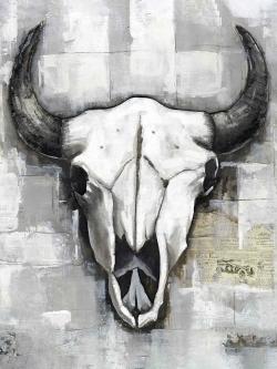 Industrial style bull skull