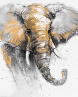 Magnifique éléphant doré