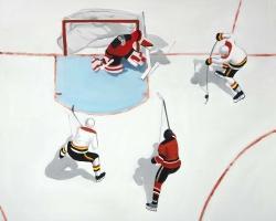Partie de hockey mouvementé