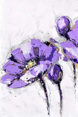 Fleurs mauves abstraites