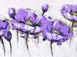 Fleurs mauves abstraites