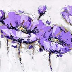 Fleurs mauves abstraites