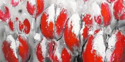 Abstract red tulips