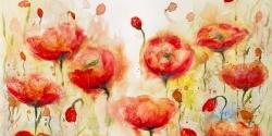 Jardin de fleurs rouge