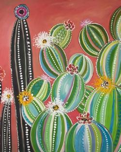 Cactus en arc-en-ciel