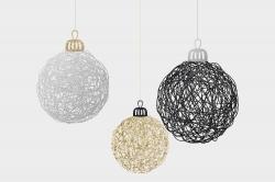 Three christmas balls