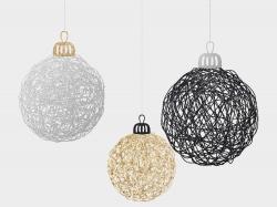 Three christmas balls