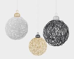Three christmas balls
