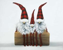 Trois gnômes de noël