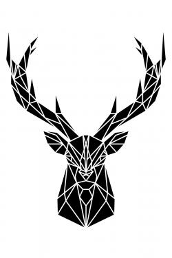Geometric deer head
