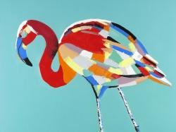 Abstract flamingo