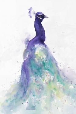 Abstract peacock in watercolor