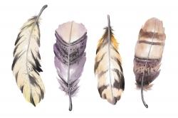 Purple feather set