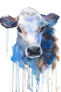 Watercolor jersey cow
