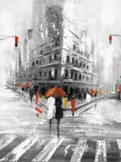 Greyish flatiron building