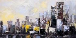 Abstract city in the morning
