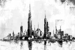 Ville abtraite monochrome
