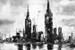 Paysage urbain monochrome