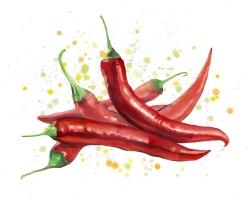 Red hot peppers