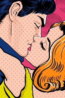 Pop art style couple