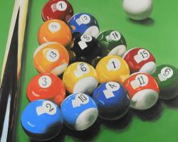 Table de billard avec formation de balle