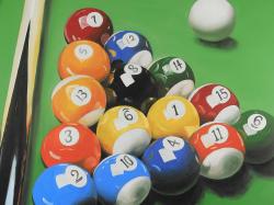 Table de billard avec formation de balle