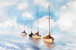 Sailboats in the sea