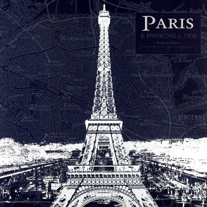 Schéma de paris et tour eiffel