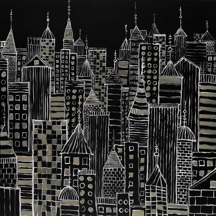 Tours d'une ville illustrative