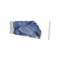 Plume bleue à l'aquarelle