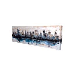 Abstract city with reflection on water