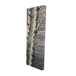 Canvas 20 x 60 - 3D - Budding white birches