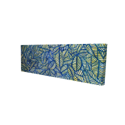 Motif de feuilles bleues