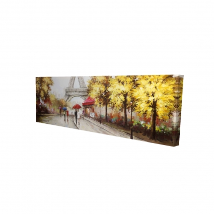 Passersby near the eiffel tower