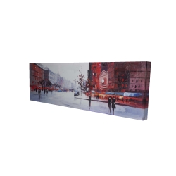 Black and red street scene