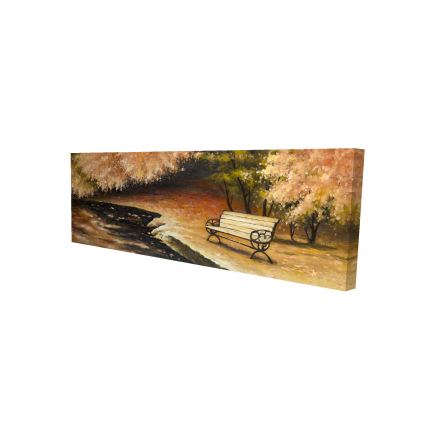 Banc de parc en automne