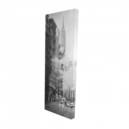 Matin dans les rues de new-york monochrome