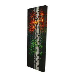 Canvas 20 x 60 - 3D - Birch with two-tone leaves