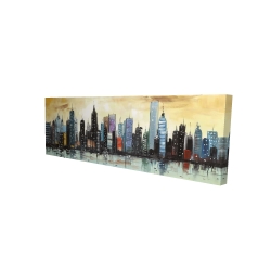 Skyline on abstract cityscape