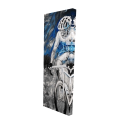 Cycliste professionnel bleu