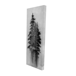 Silhouette of black and grey trees