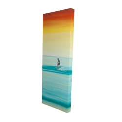 Canvas 20 x 60 - 3D - A surfer by dawn