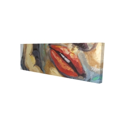 Canvas 16 x 48 - 3D - Irresistible lips closeup