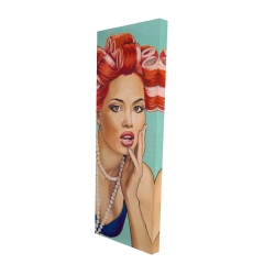 Pin up girl with curlers