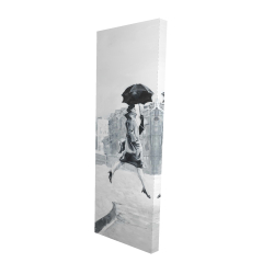Woman in the rain
