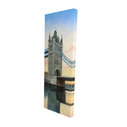 Canvas 16 x 48 - 3D - Sunset on the london bridge