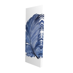 Plume bleue à l'aquarelle