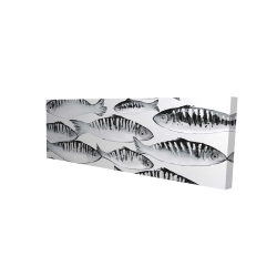 Gray shoal of fish